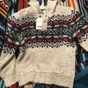 Crazy 8 Boys Fair Isle Aztec Geometric Henley Pullover Sweater